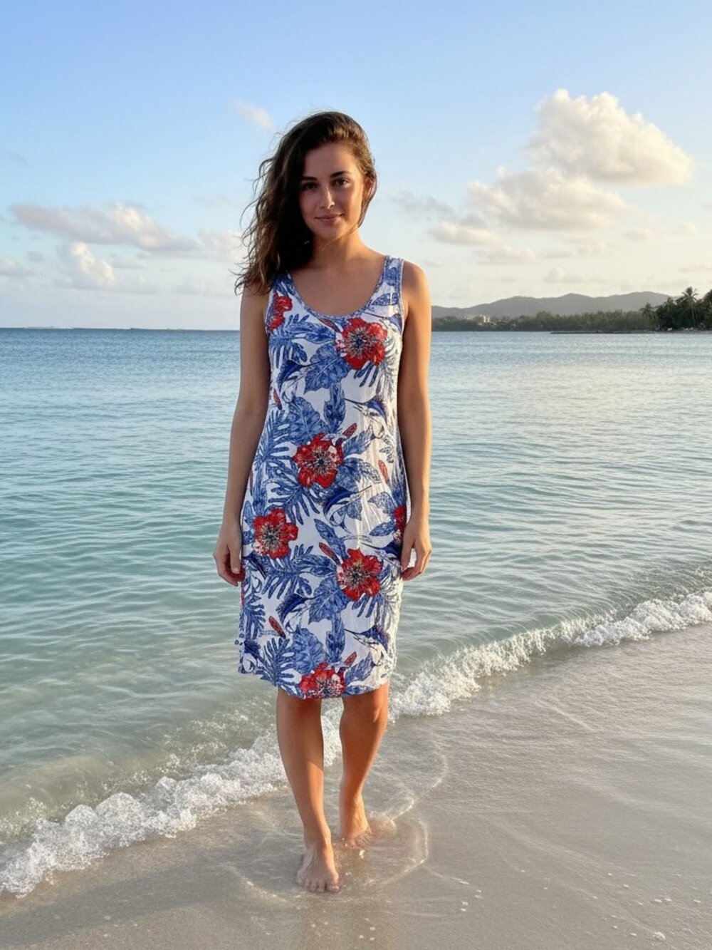 NWT Salt Life Tropical Hibiscus Marlin Print Tank Dress XL